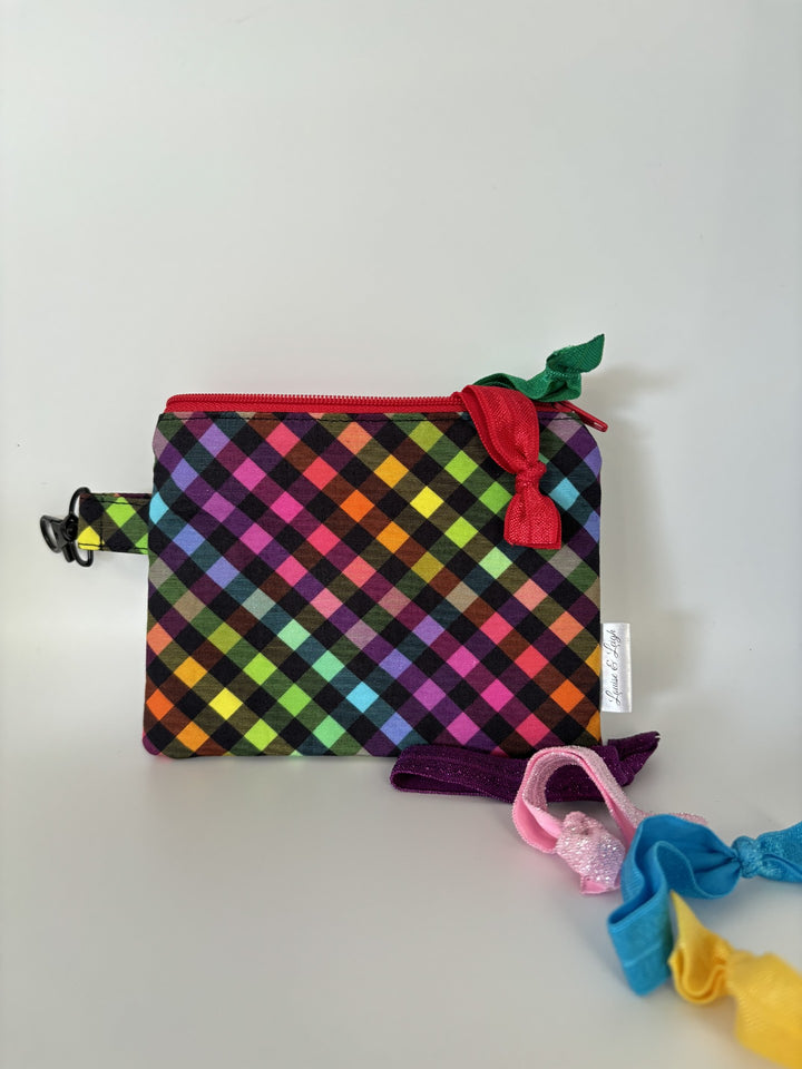 Petite Pouch - Multi-Coloured Check