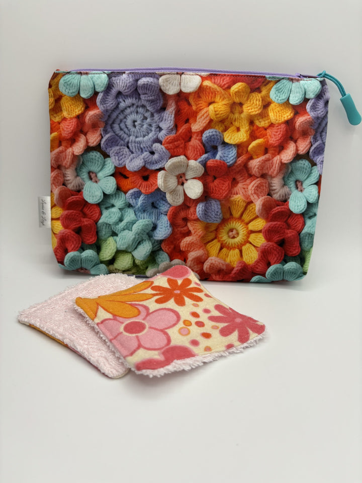 Everyday Pouch - Crochet Flowers