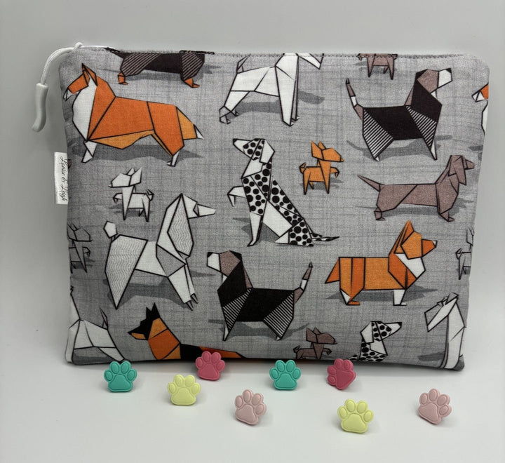 Everyday Pouch - Origami Puppies